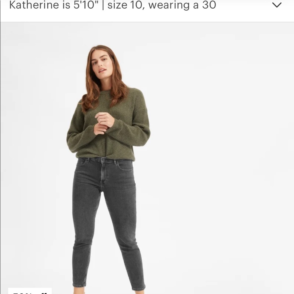Everlane Mid rise Skinny Jean in Black